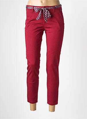 Pantalon 7/8 stretch taille normale rouge FREEMAN T.PORTER femme