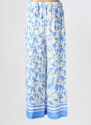 Pantalon large tissage popeline taille normale bleu LILI SIDONIO femme