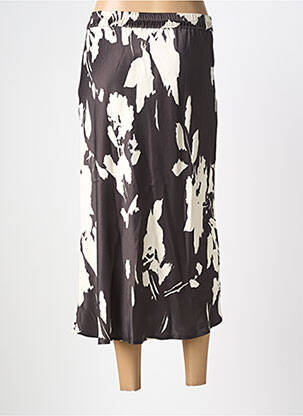 Jupe longue imprimé fantaisie noir FREEMAN T.PORTER femme