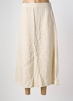 Jupe longue coupe droite beige INDI & COLD femme