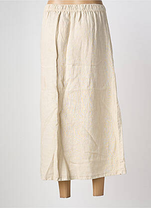Jupe longue coupe droite beige INDI & COLD femme