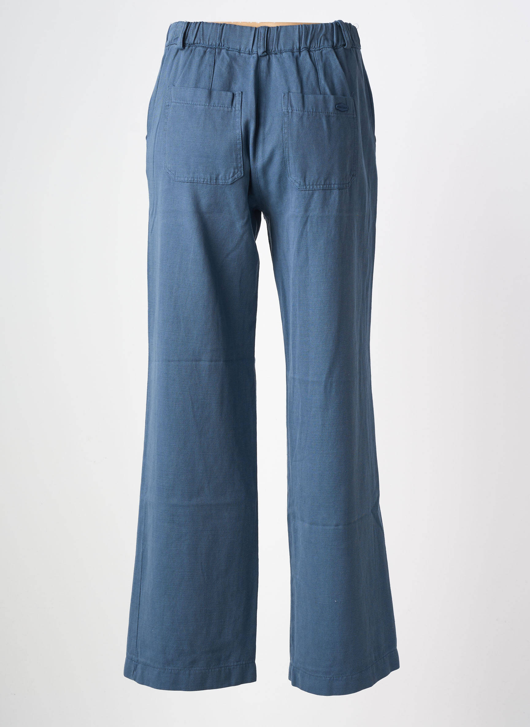 Pantalon droit tissage popeline taille normale bleu PAKO LITTO femme