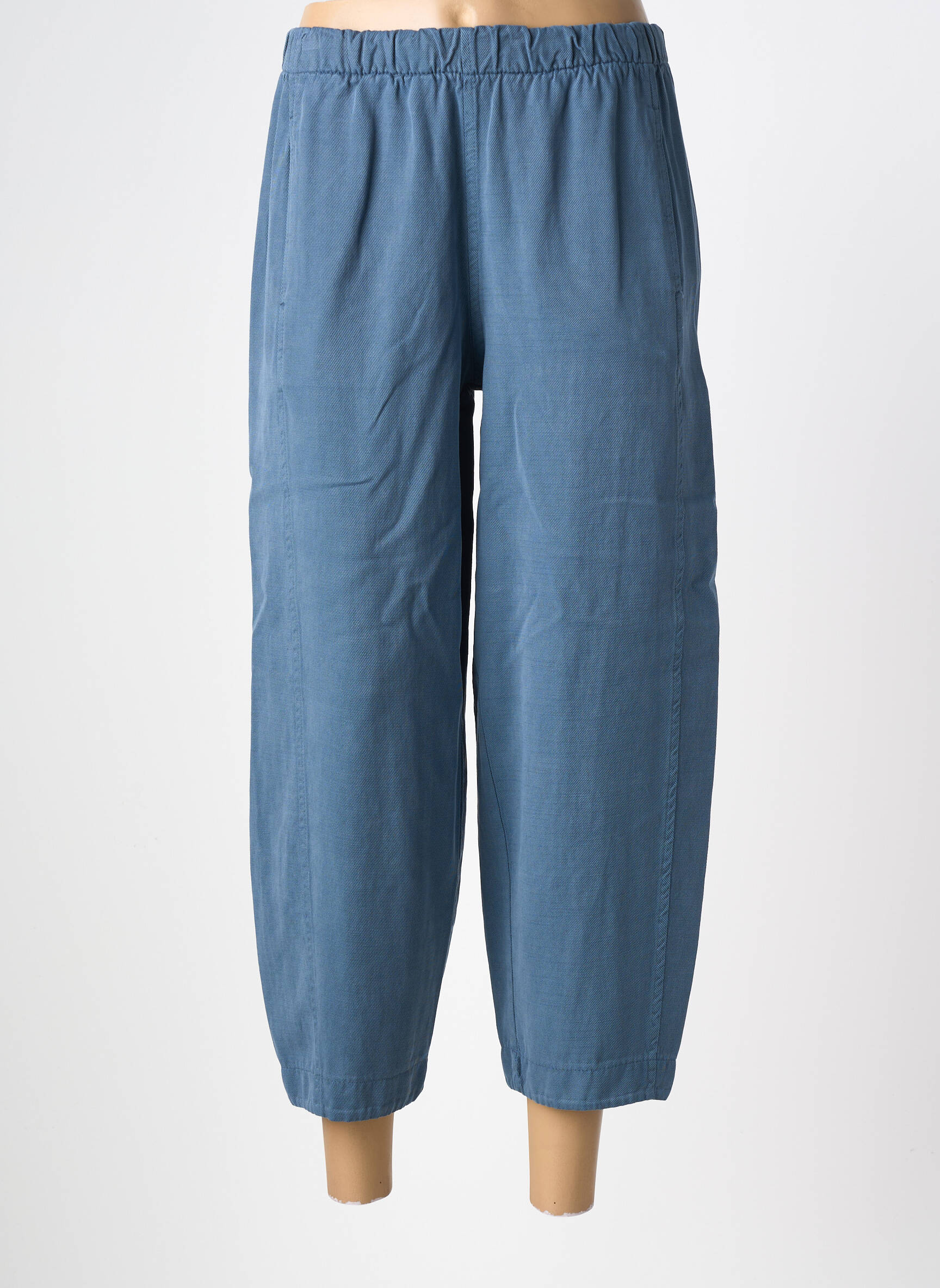 Pantalon 7/8 taille élastique taille normale bleu PAKO LITTO femme