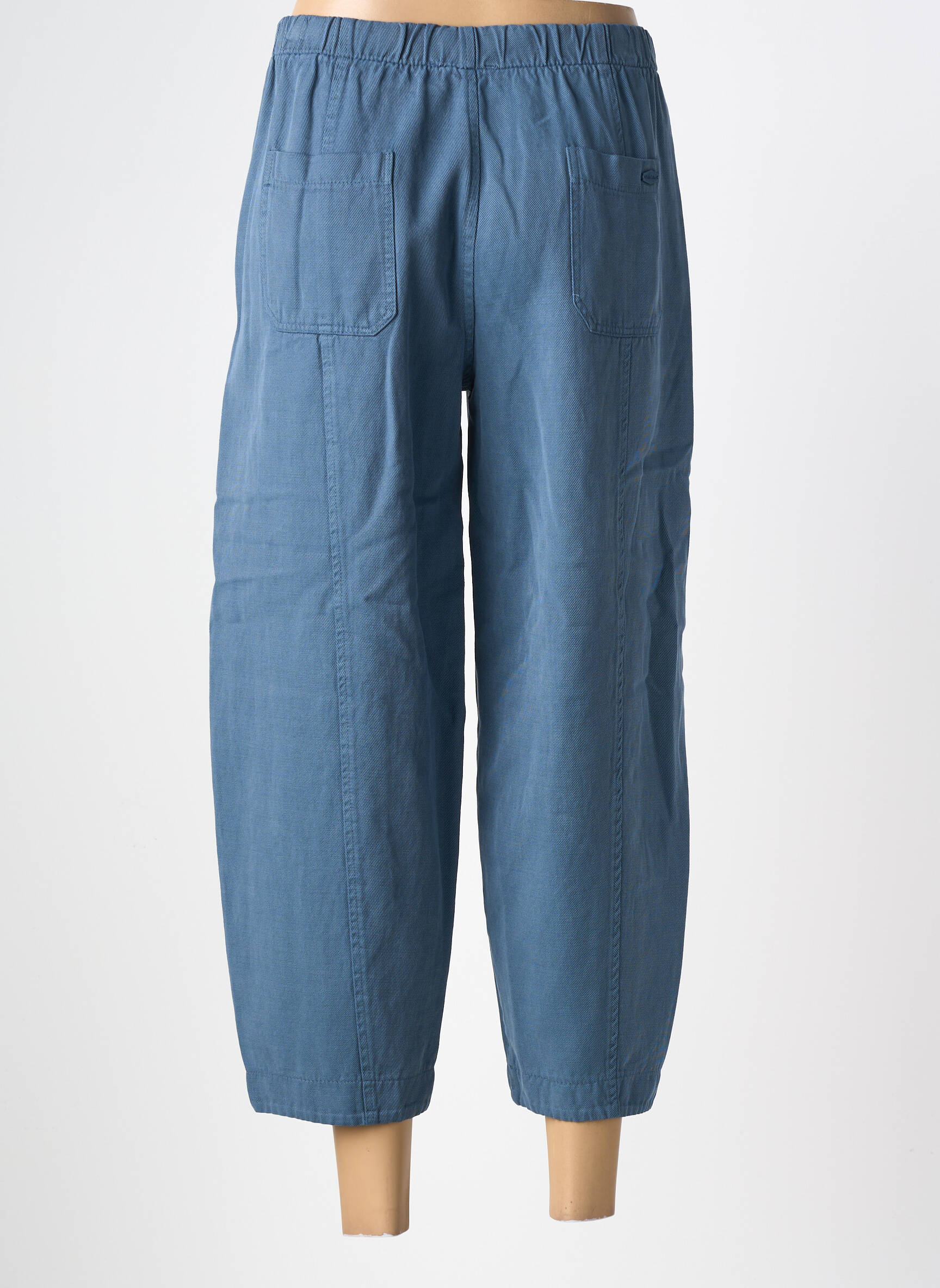 Pantalon 7/8 taille élastique taille normale bleu PAKO LITTO femme