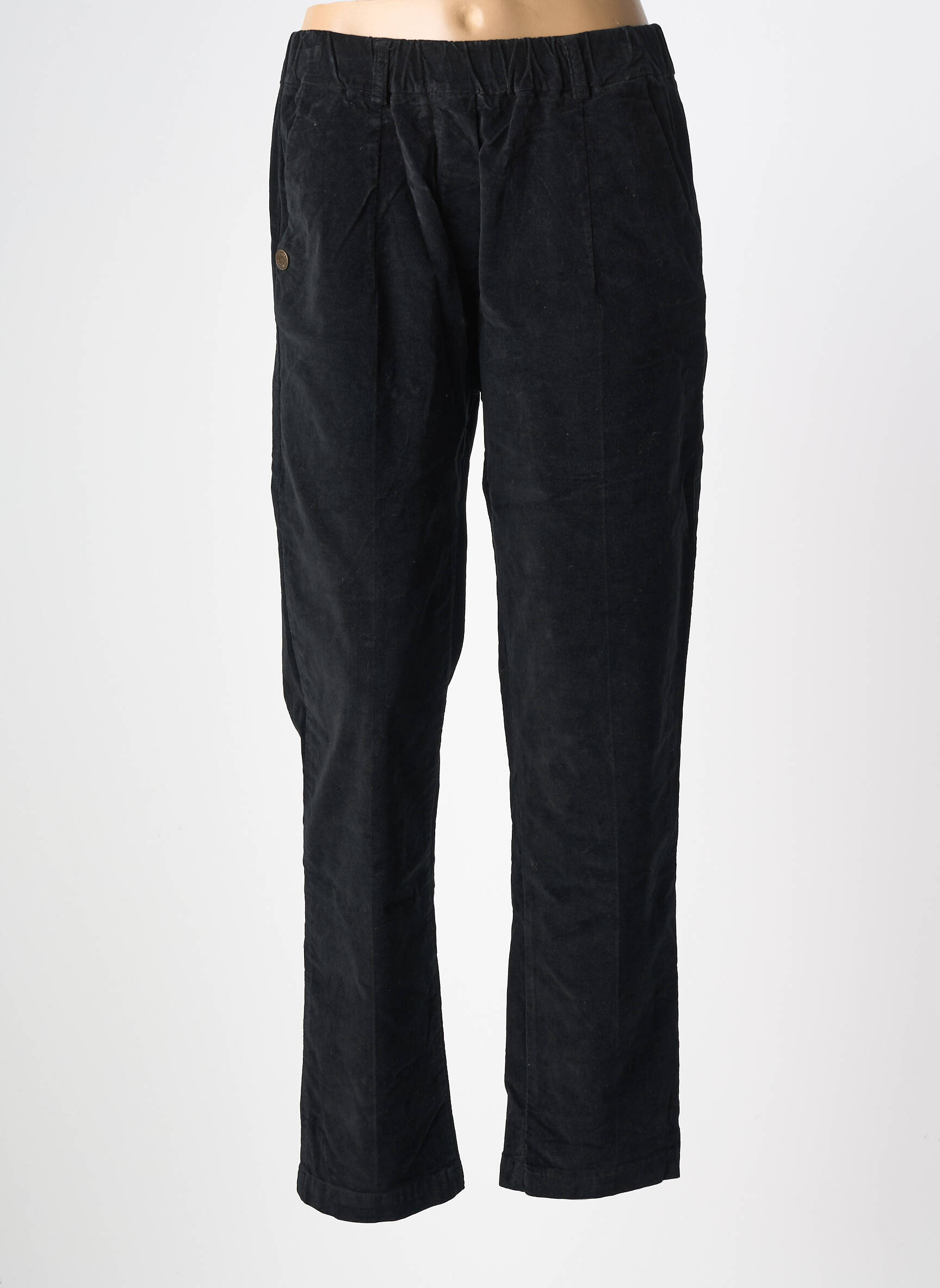 Pantalon droit taille élastique taille normale noir PAKO LITTO femme