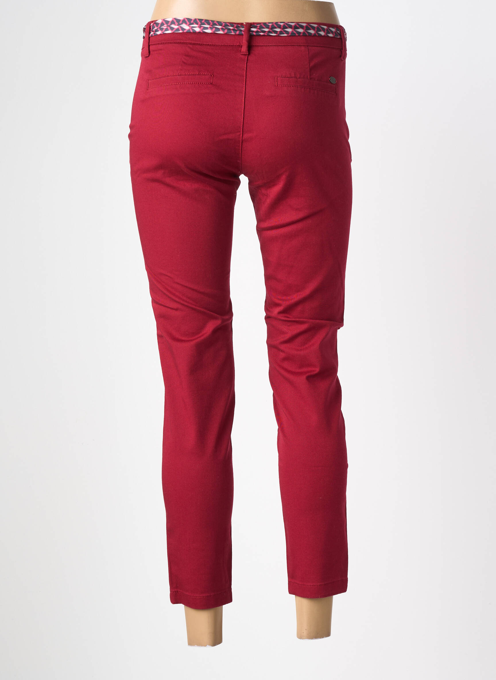 Pantalon 7/8 stretch taille normale rouge FREEMAN T.PORTER femme