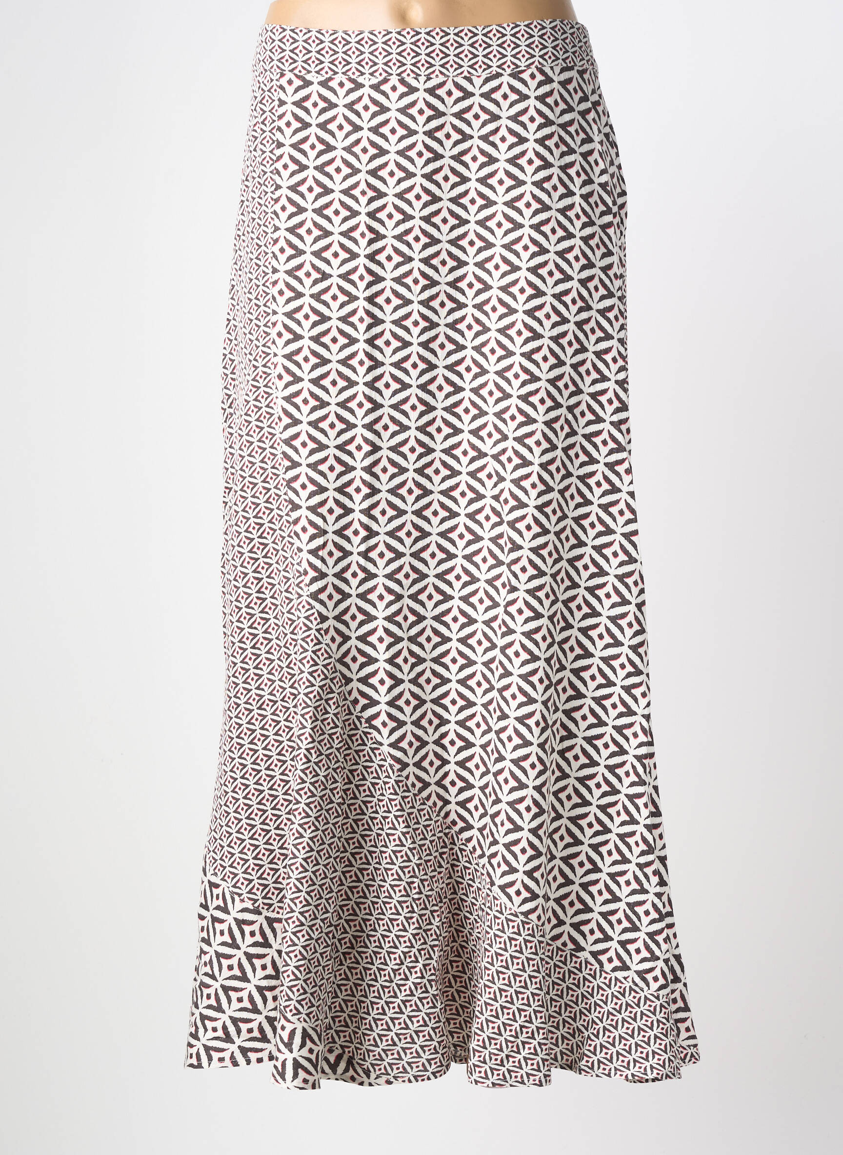 Jupe longue imprimé fantaisie blanc WHITE STUFF femme