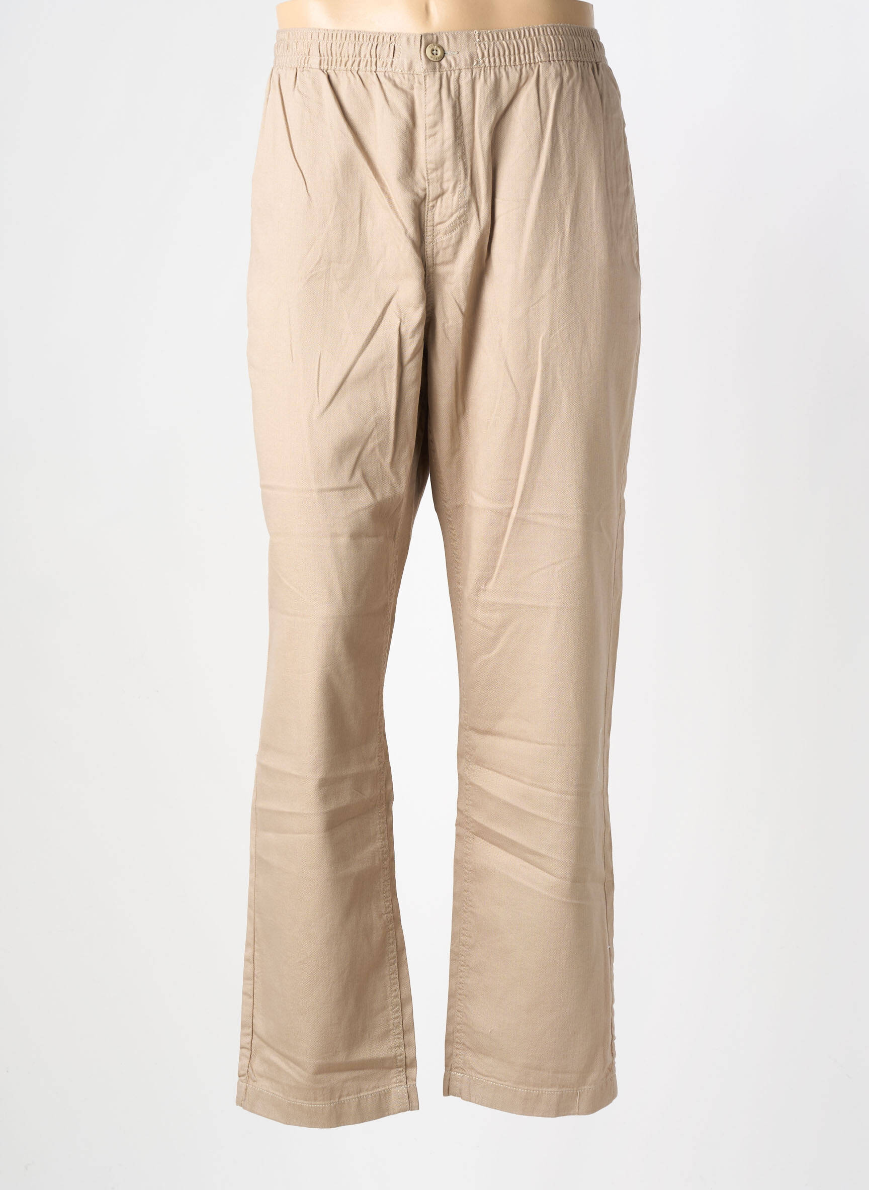 Pantalon chino tissage popeline taille normale beige OXBOW homme