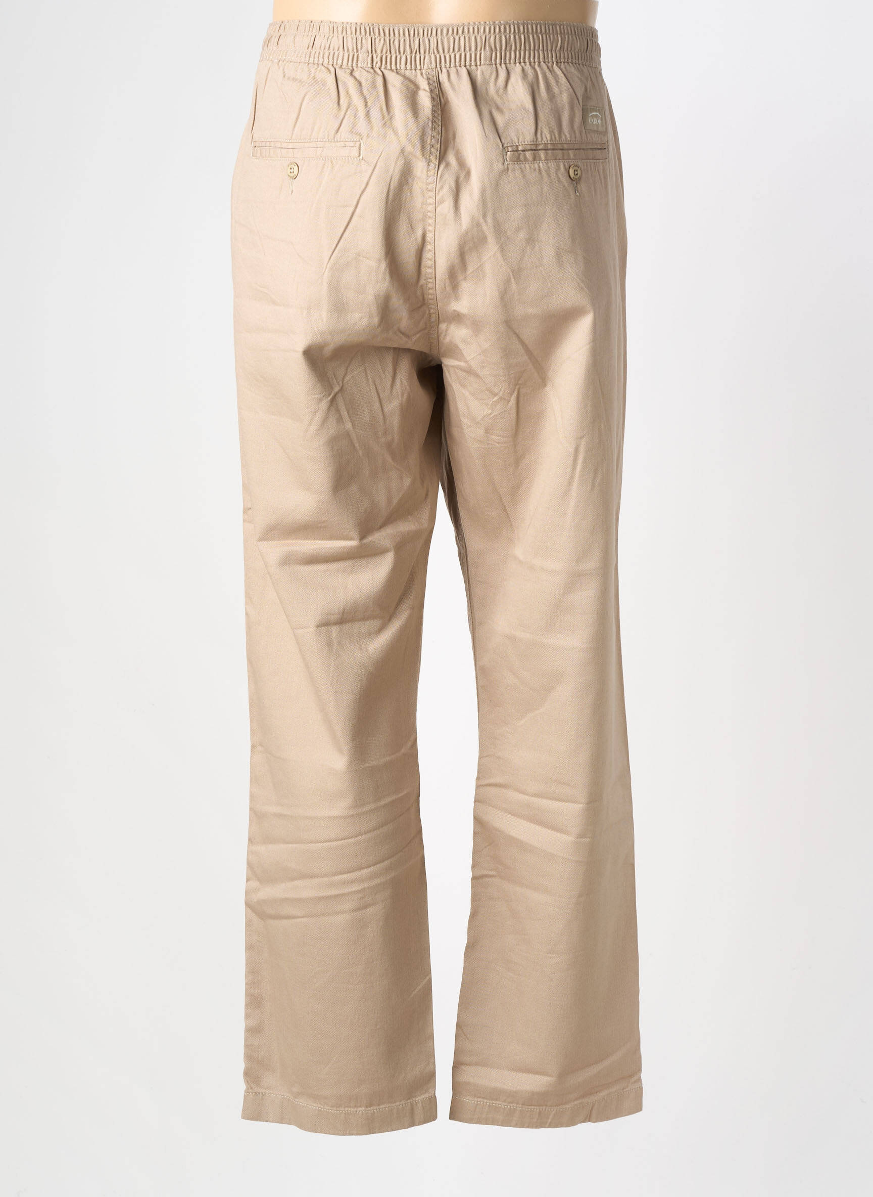 Pantalon chino tissage popeline taille normale beige OXBOW homme