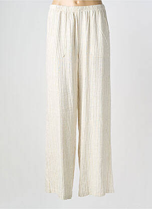 Pantalon droit taille élastique taille normale beige MOLLY BRACKEN femme