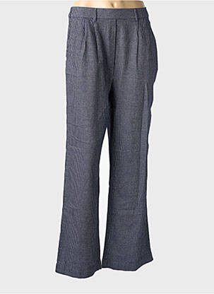 Pantalon droit taille élastique taille normale bleu INDI & COLD femme