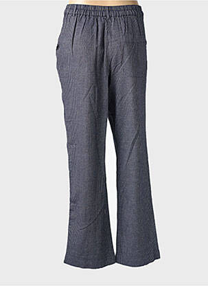 Pantalon droit taille élastique taille normale bleu INDI & COLD femme