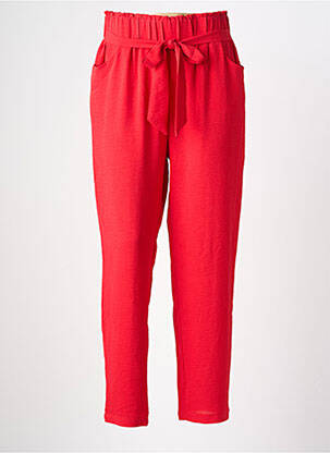 Pantalon slim taille haute taille haute rouge LILI SIDONIO femme