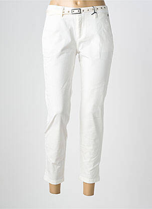 Pantalon droit stretch taille normale blanc FREEMAN T.PORTER femme