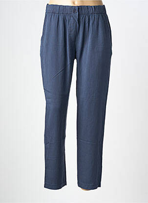 Pantalon droit taille élastique bleu LA FEE MARABOUTEE femme