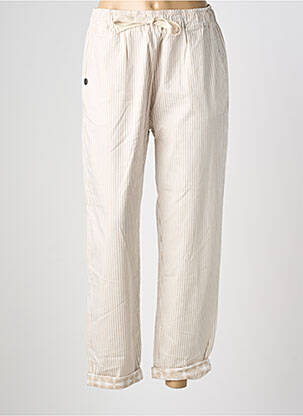 Pantalon droit stretch taille normale beige PAKO LITTO femme
