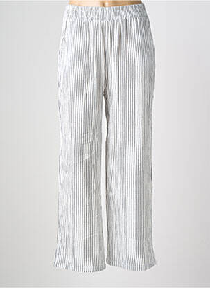 Pantalon droit taille élastique taille normale blanc MOLLY BRACKEN femme