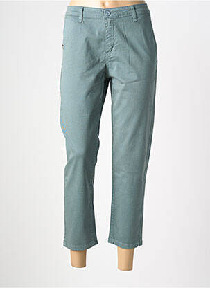 Pantalon slim tissage popeline vert PAKO LITTO femme