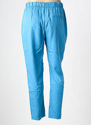 Pantalon slim taille élastique bleu LA FÉE ATELIER BY LA FÉE MARABOUTÉE femme