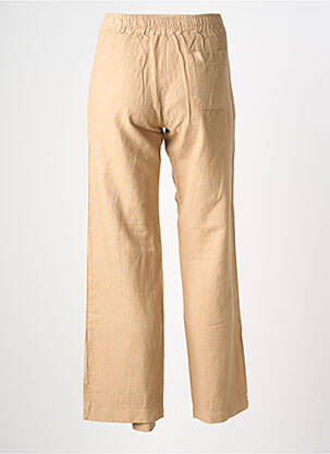 Pantalon droit fermeture zippée sous rabat boutonné taille normale beige PAKO LITTO femme