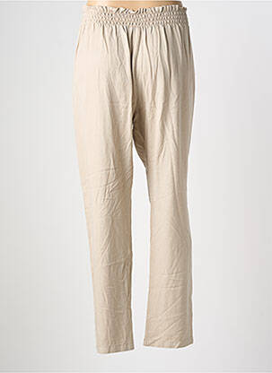 Pantalon droit tissage popeline taille normale beige PAKO LITTO femme