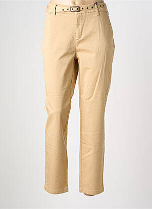 Pantalon 7/8 taille à pinces taille normale beige FREEMAN T.PORTER femme