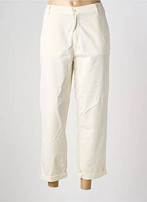 Pantalon droit stretch taille normale beige HOPPY femme