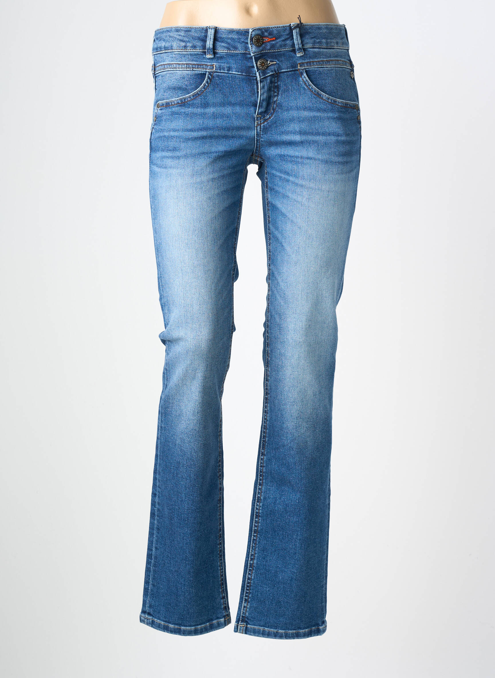 Jean coupe flare stretch taille normale bleu FREEMAN T.PORTER femme