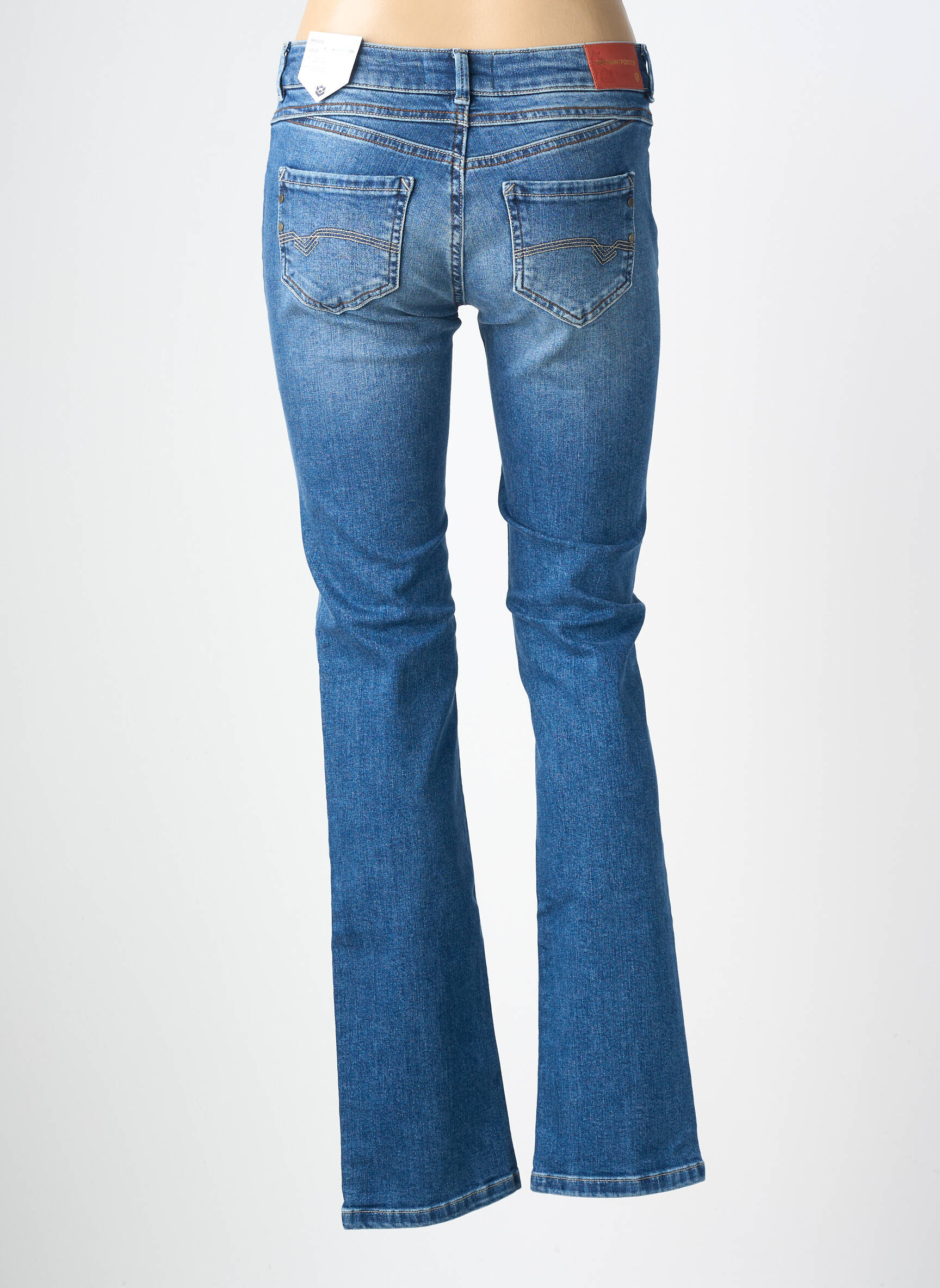 Jean coupe flare stretch taille normale bleu FREEMAN T.PORTER femme
