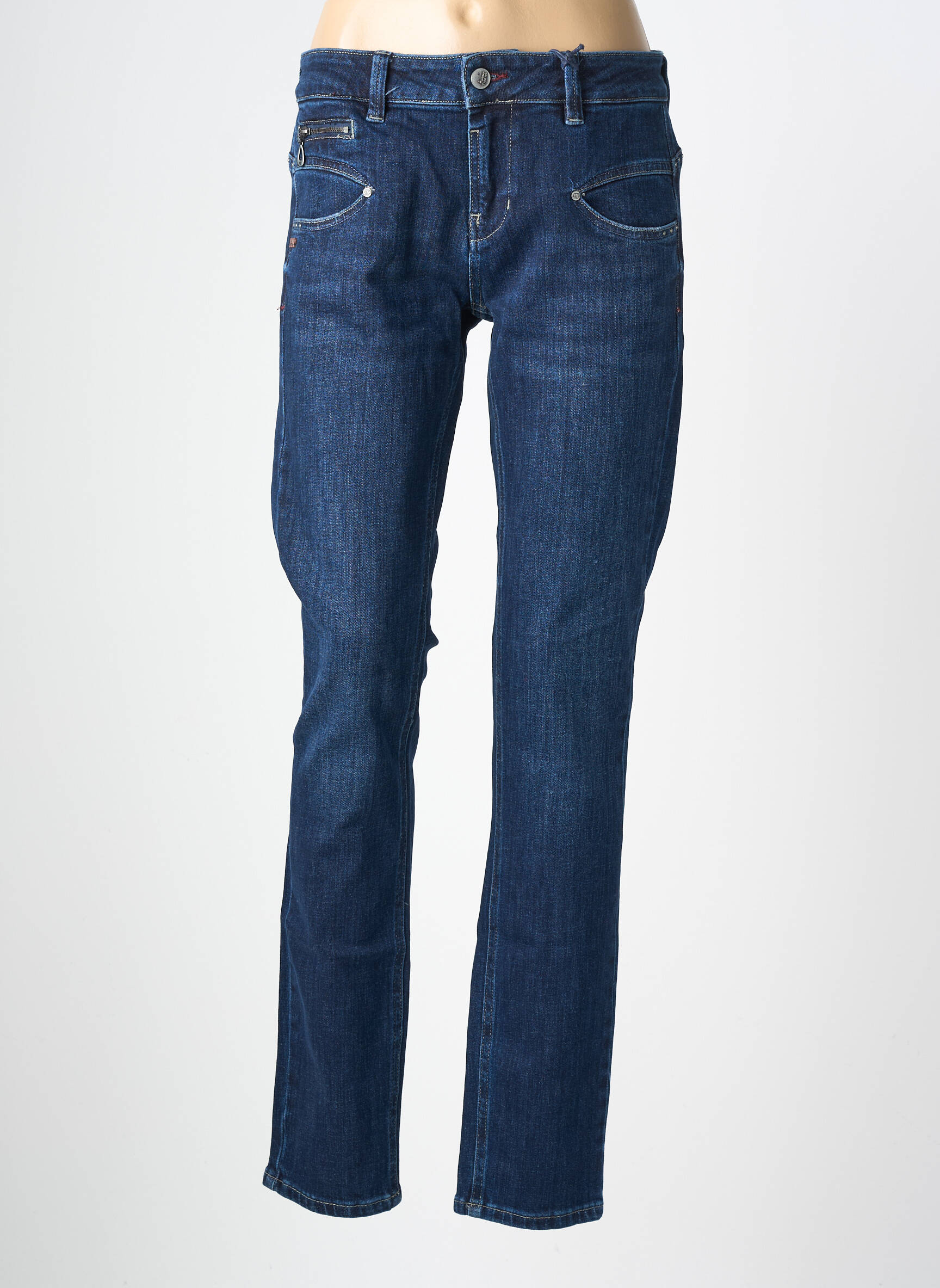 Jeans coupe slim tissage brut taille normale bleu FREEMAN T.PORTER femme