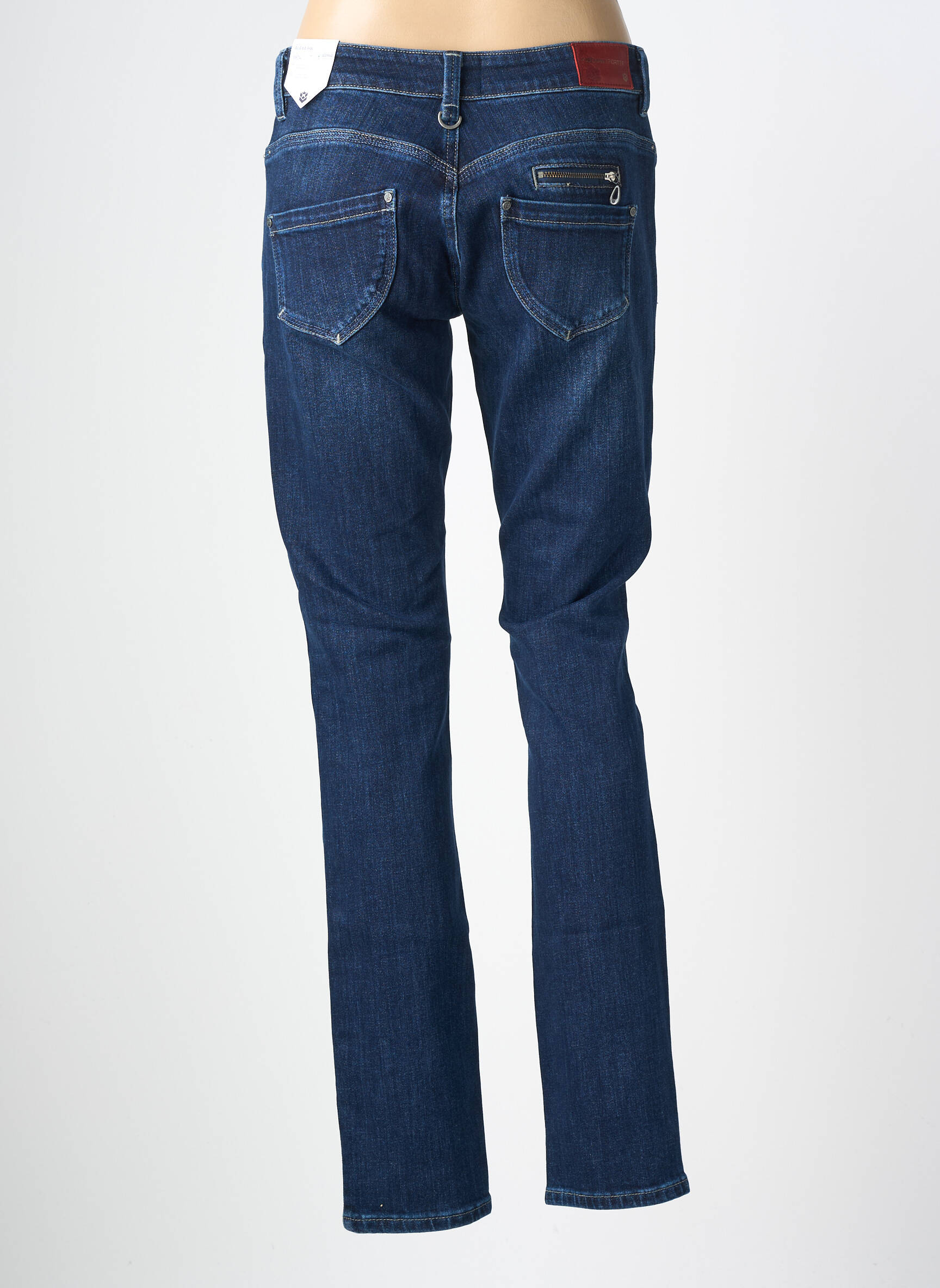 Jeans coupe slim tissage brut taille normale bleu FREEMAN T.PORTER femme
