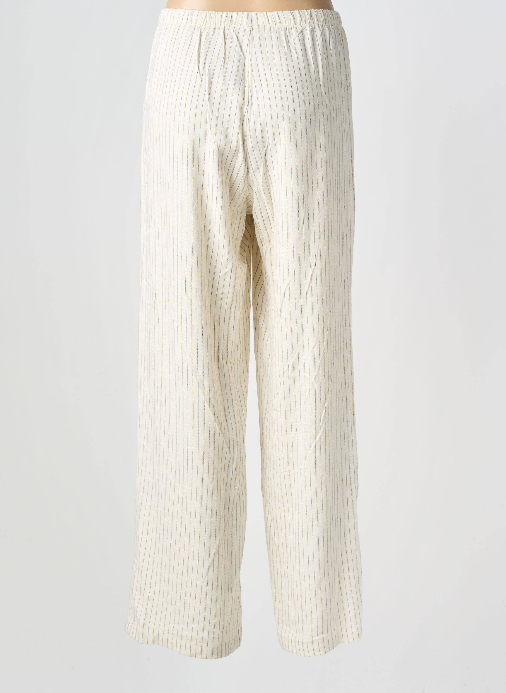 Pantalon droit taille élastique taille normale beige MOLLY BRACKEN femme