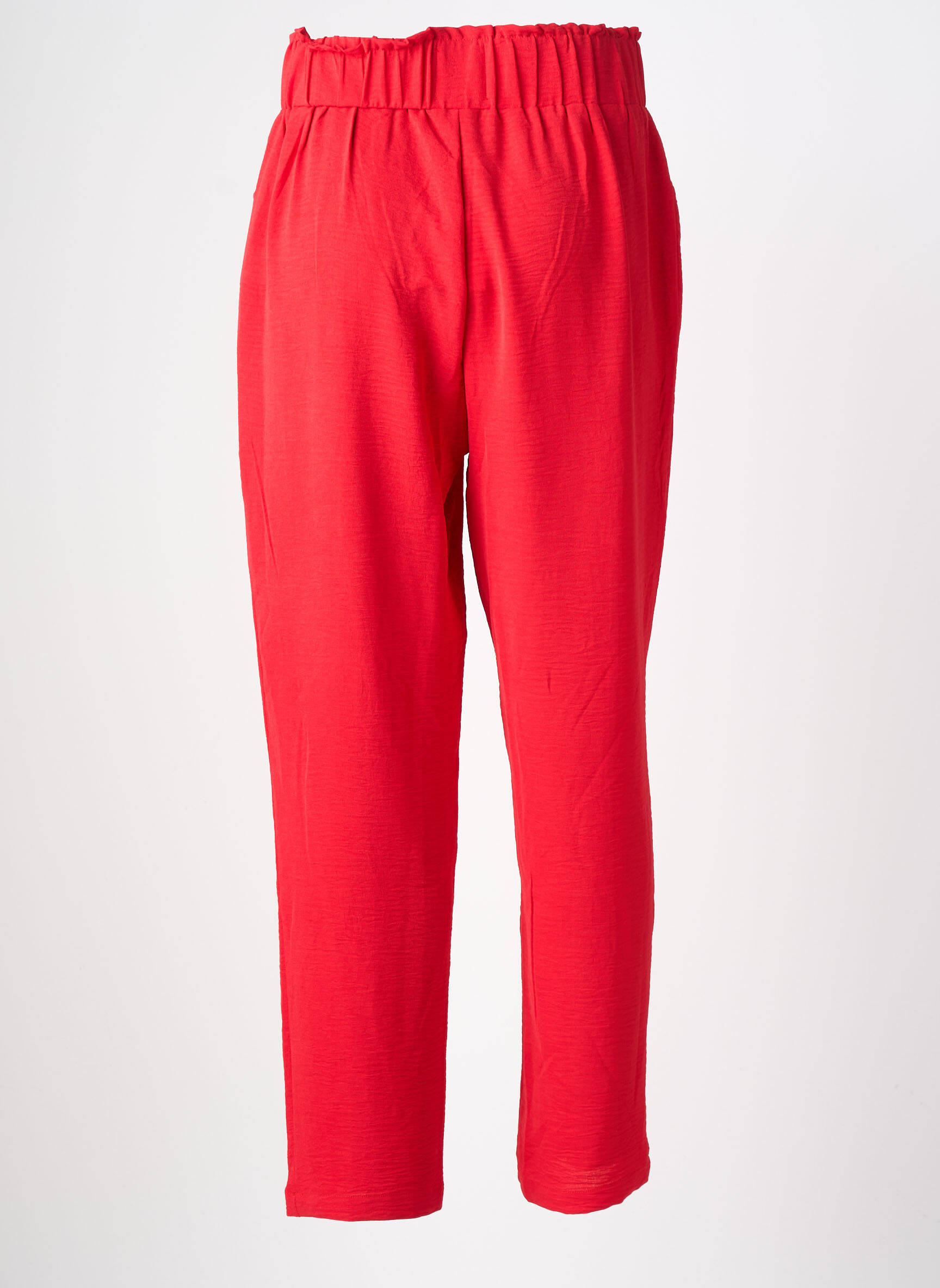 Pantalon slim taille haute taille haute rouge LILI SIDONIO femme