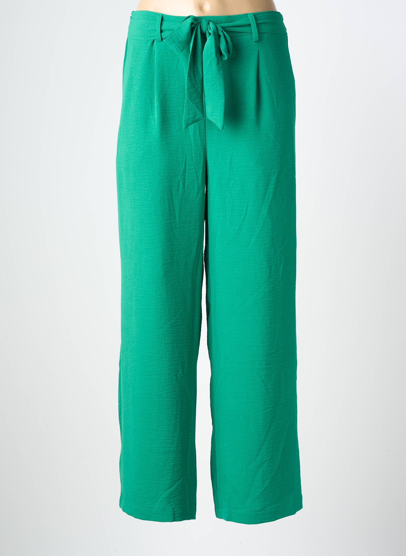 Pantalon droit taille élastique taille normale vert MOLLY BRACKEN femme