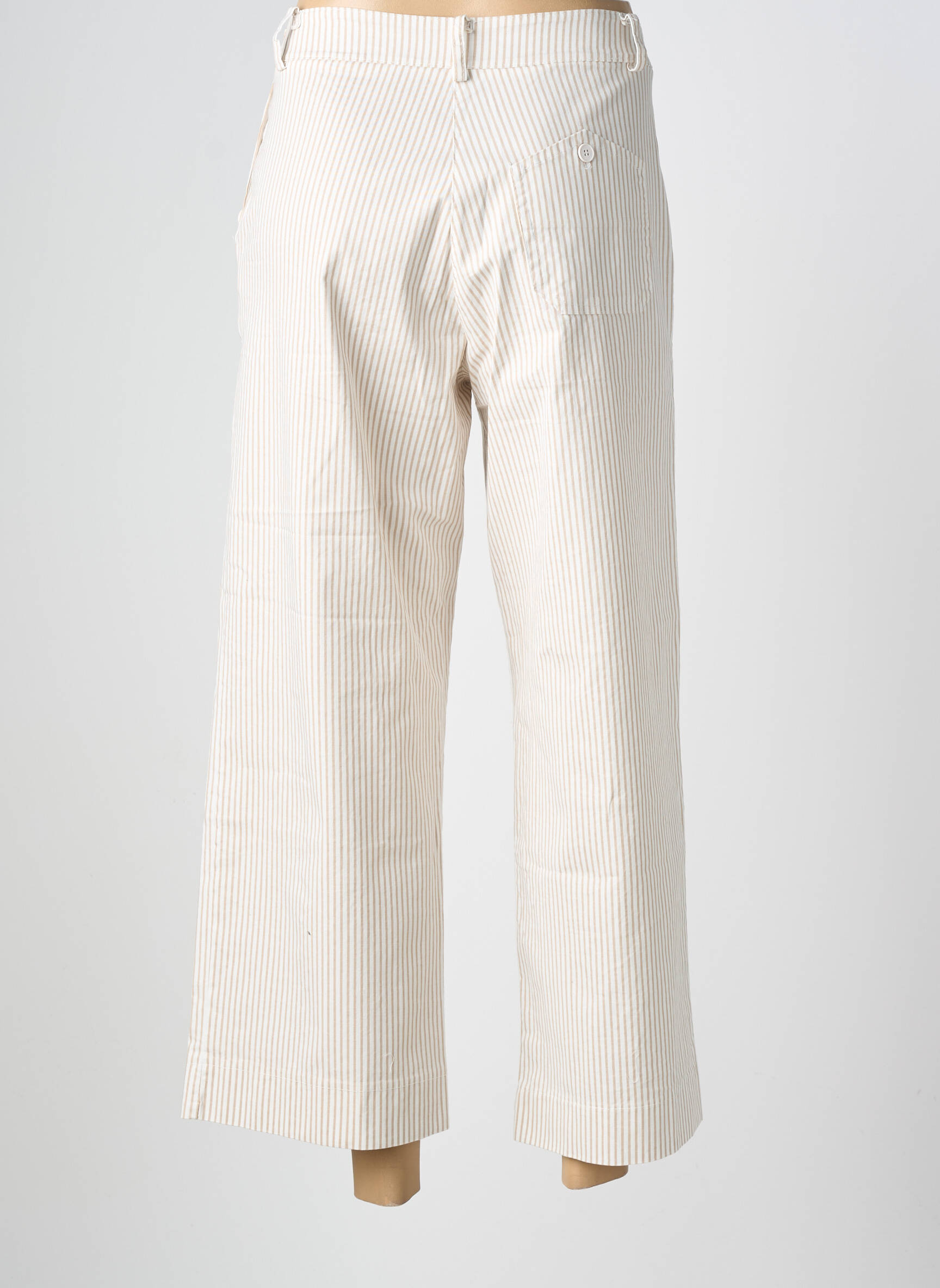 Pantalon droit stretch taille normale beige PAKO LITTO femme