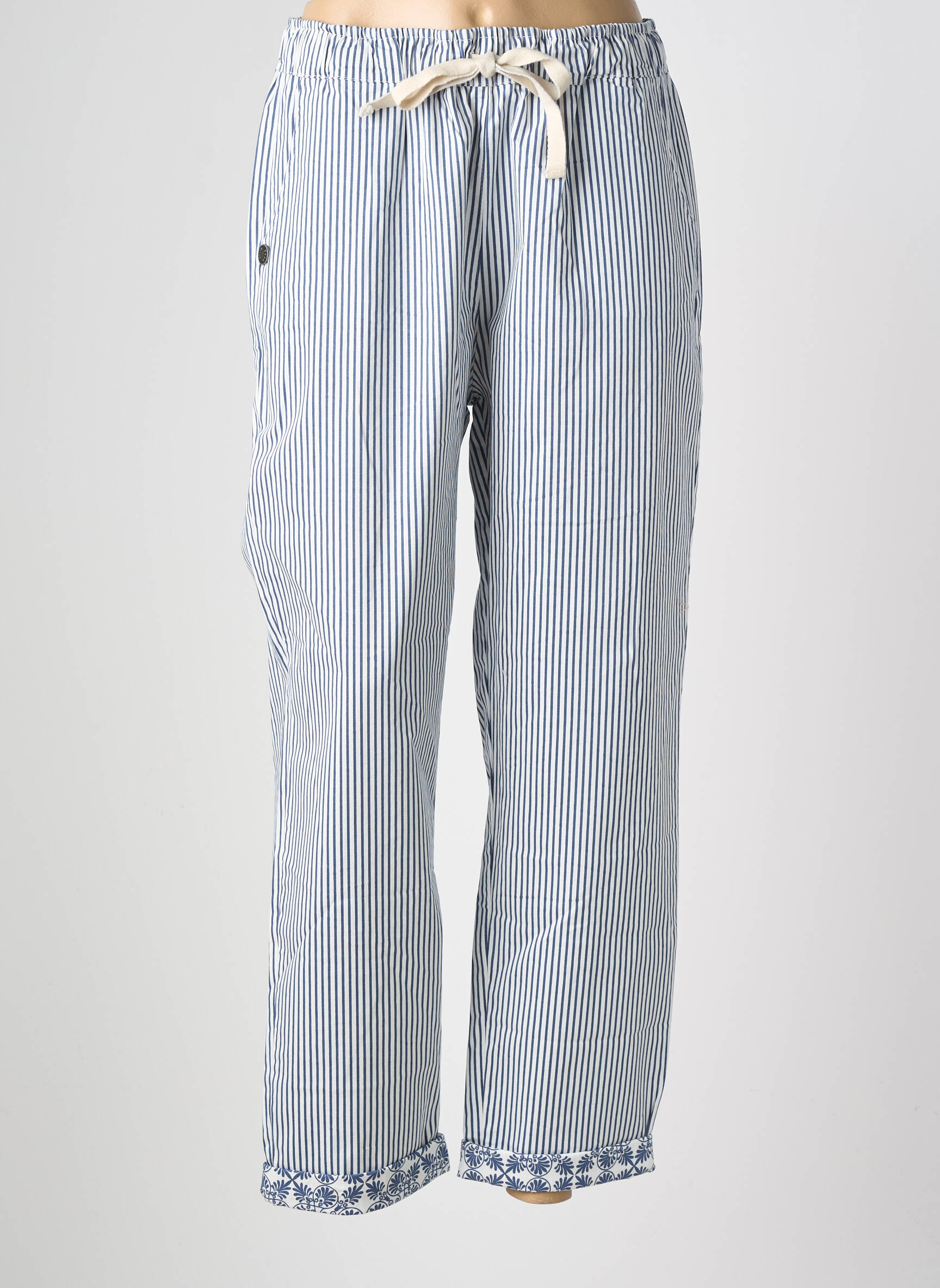 Pantalon droit stretch taille normale bleu PAKO LITTO femme