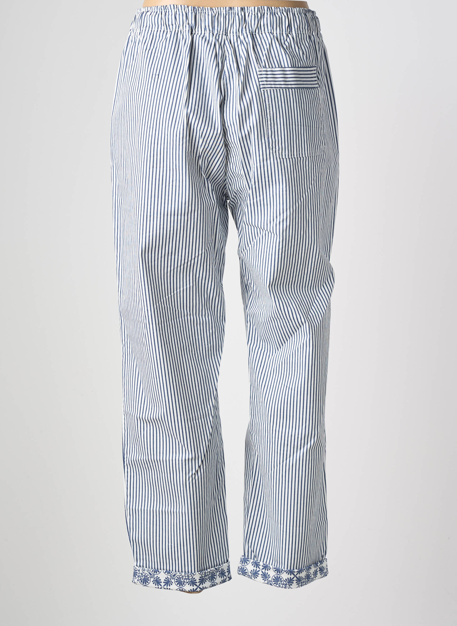Pantalon droit stretch taille normale bleu PAKO LITTO femme