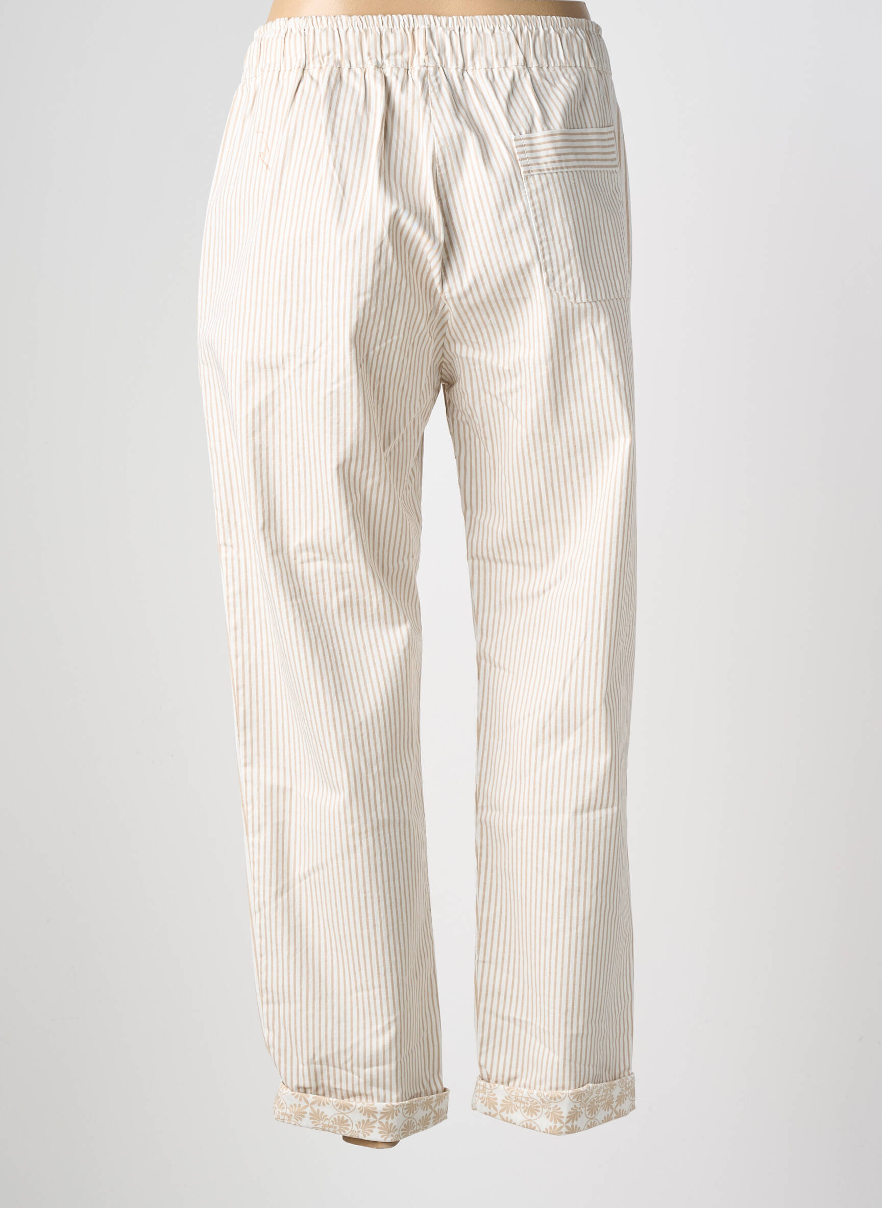 Pantalon droit stretch taille normale beige PAKO LITTO femme