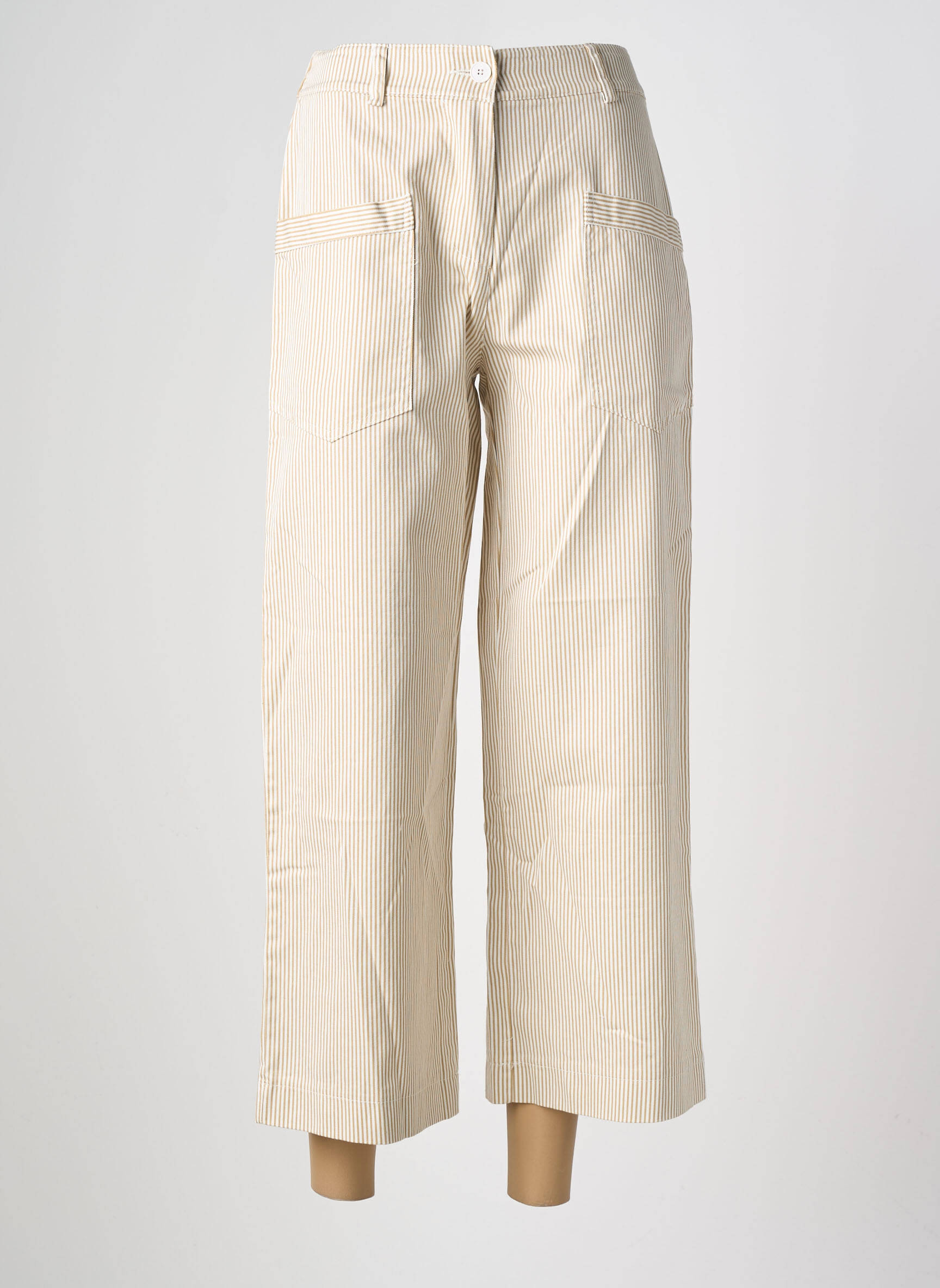 Pantalon droit stretch taille normale beige PAKO LITTO femme