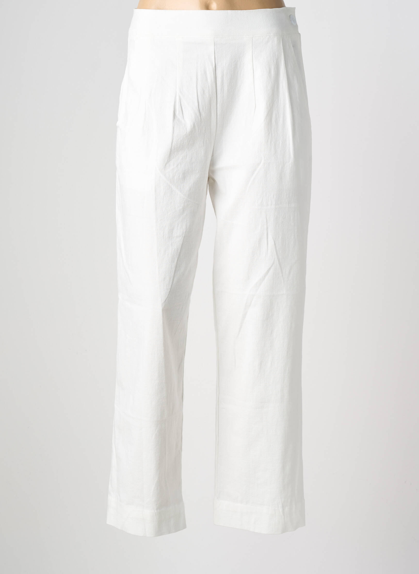 Pantalon droit taille normale taille normale blanc MOLLY BRACKEN femme