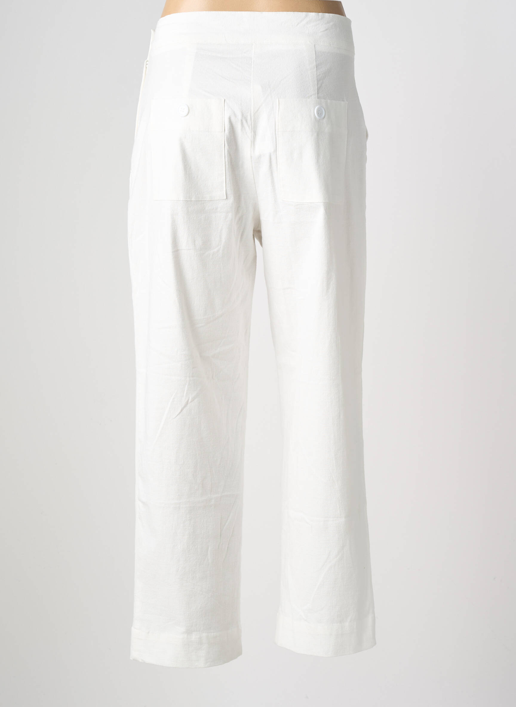 Pantalon droit taille normale taille normale blanc MOLLY BRACKEN femme