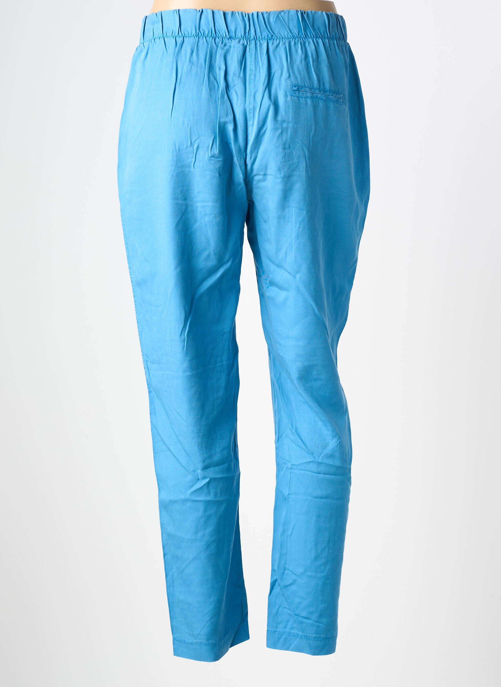 Pantalon slim taille élastique bleu LA FÉE ATELIER BY LA FÉE MARABOUTÉE femme