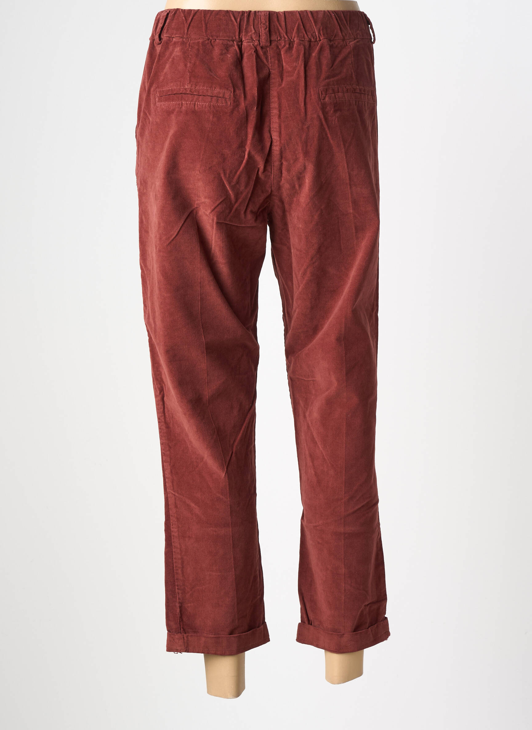 Pantalon droit taille élastique taille normale marron PAKO LITTO femme