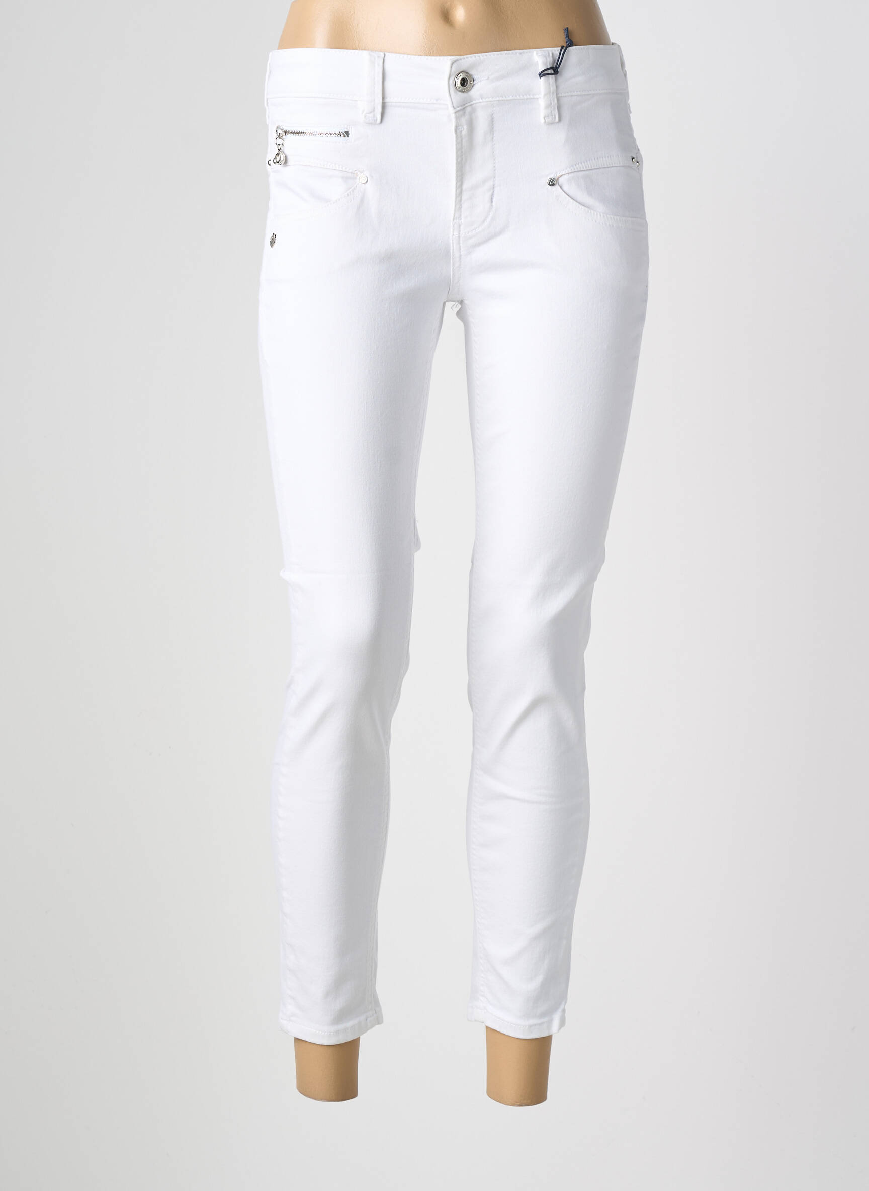 Jeans skinny taille normale taille normale blanc FREEMAN T.PORTER femme