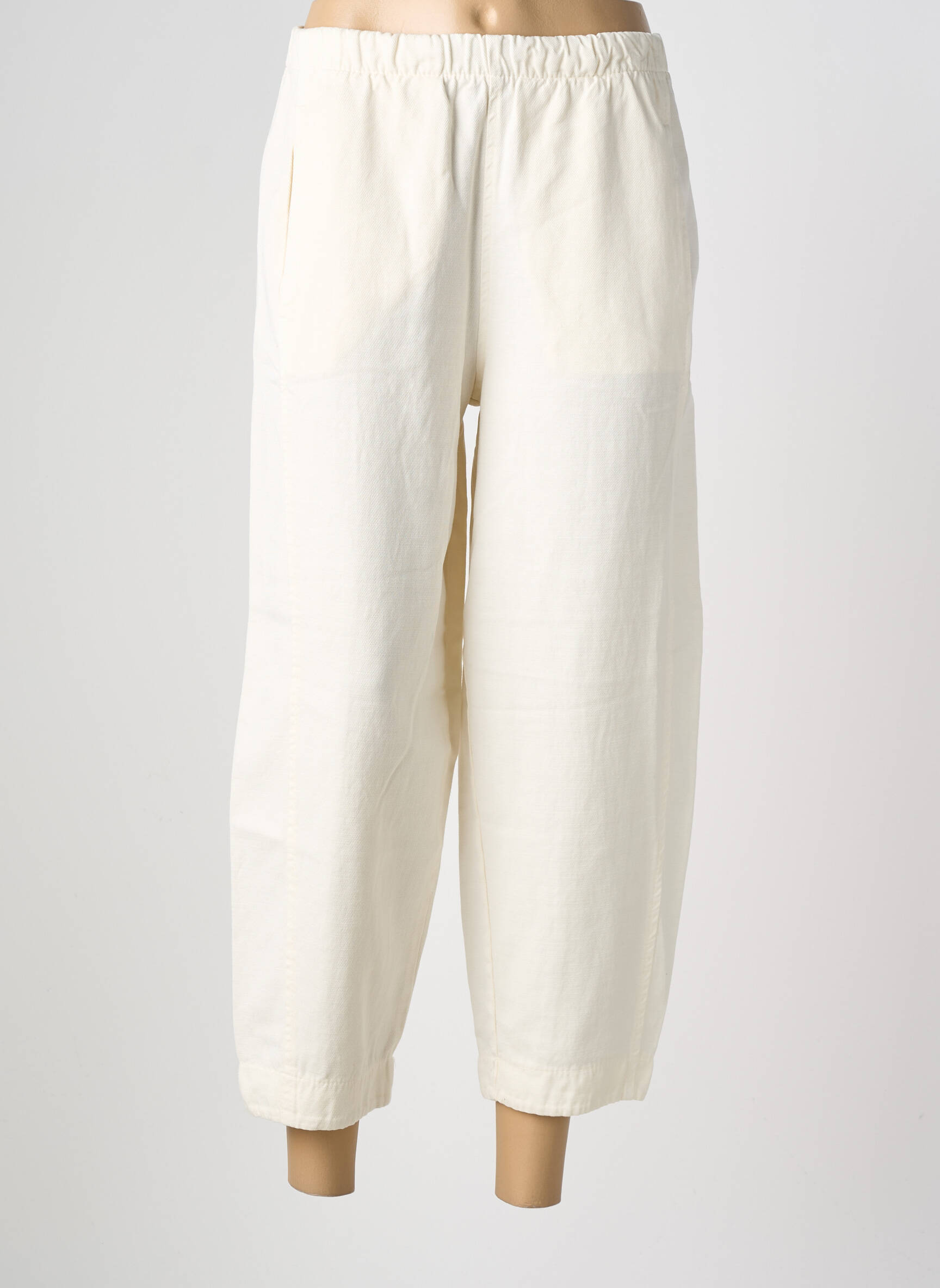 Pantalon droit stretch taille normale beige PAKO LITTO femme