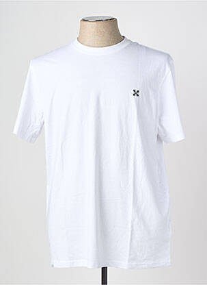 T-shirt broderie manches courtes blanc OXBOW homme