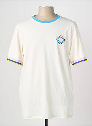 T-shirt broderie manches courtes beige RUCKFIELD homme