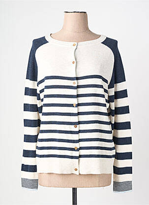 Gilet manches longues col rond blanc WHITE STUFF femme