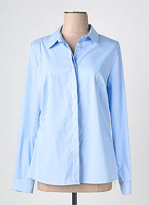 Chemisier coupe droite manches longues bleu PAKO LITTO femme
