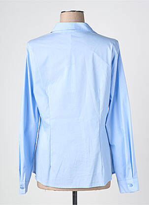 Chemisier coupe droite manches longues bleu PAKO LITTO femme